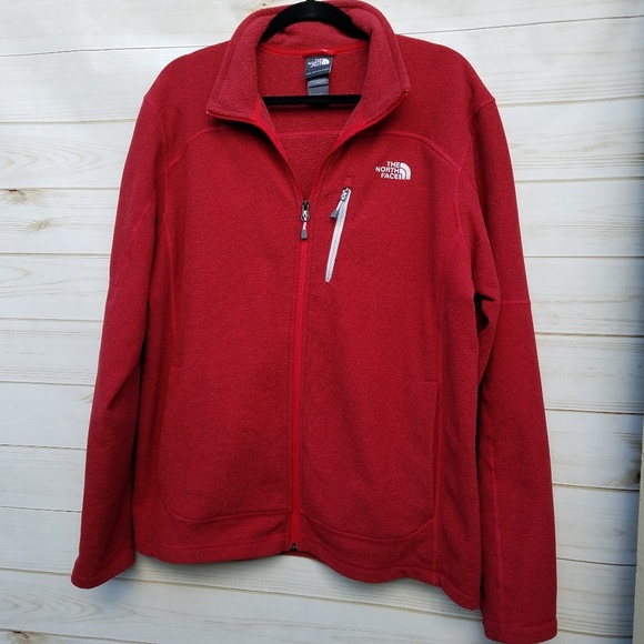 The North Face Other - North Face textured fleece jacket L red